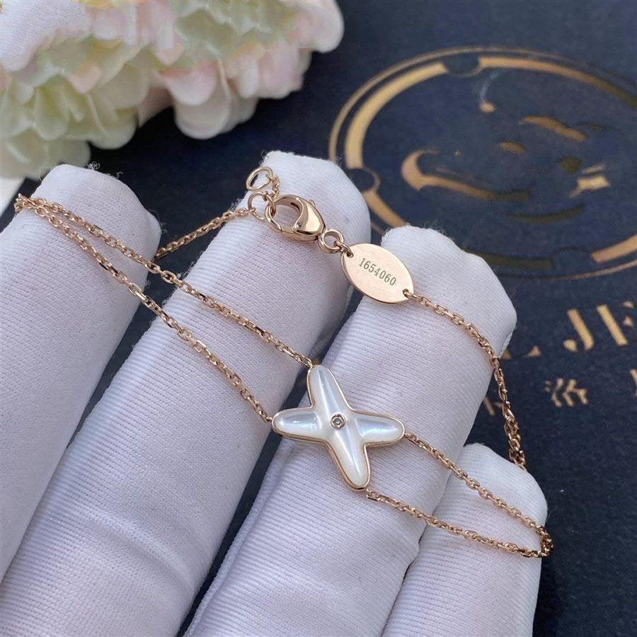 [Eterna Jewels]JEUX BRACELET WHITE MOP PINK GOLD 1 DIAMOND