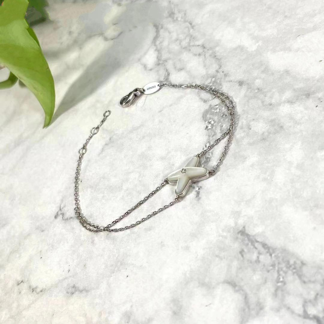 [Eterna Jewels]JEUX BRACELET WHITE MOP SILVER 1 DIAMOND