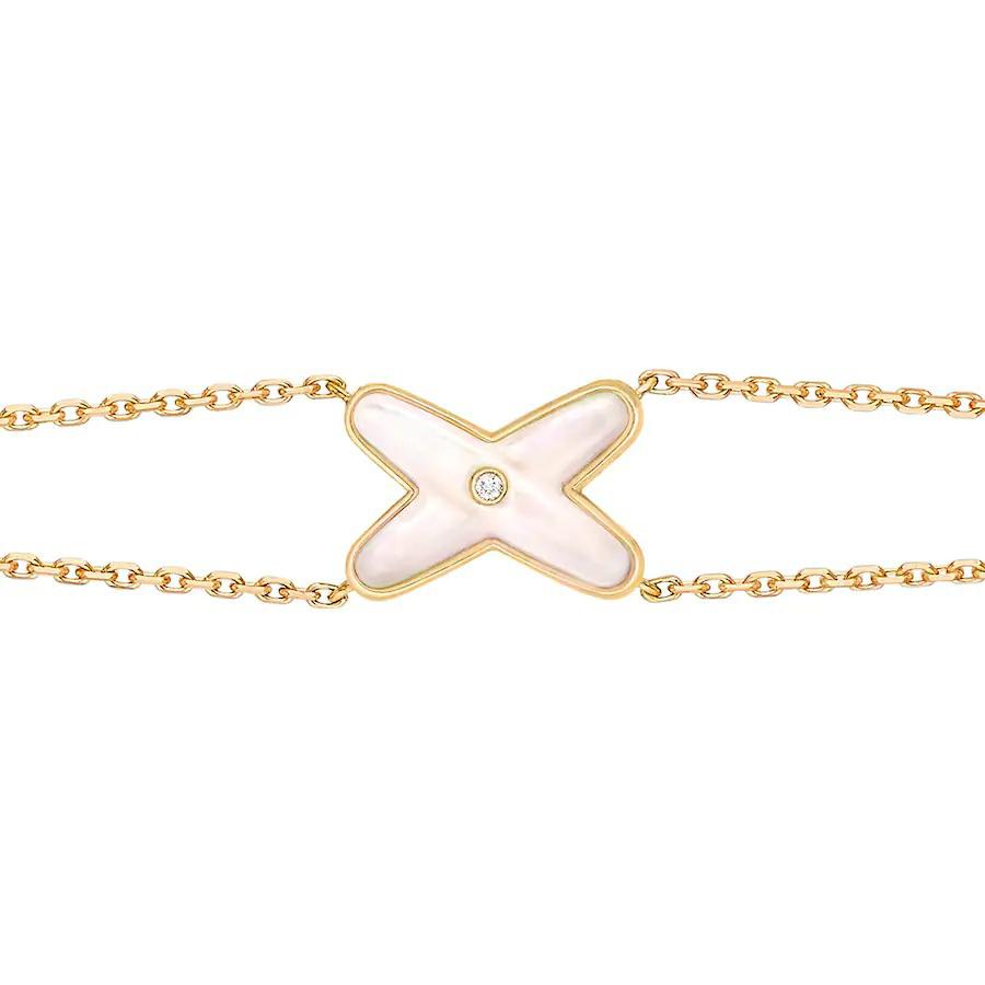 [Eterna Jewels]JEUX BRACELET WHITE MOP GOLD 1 DIAMOND