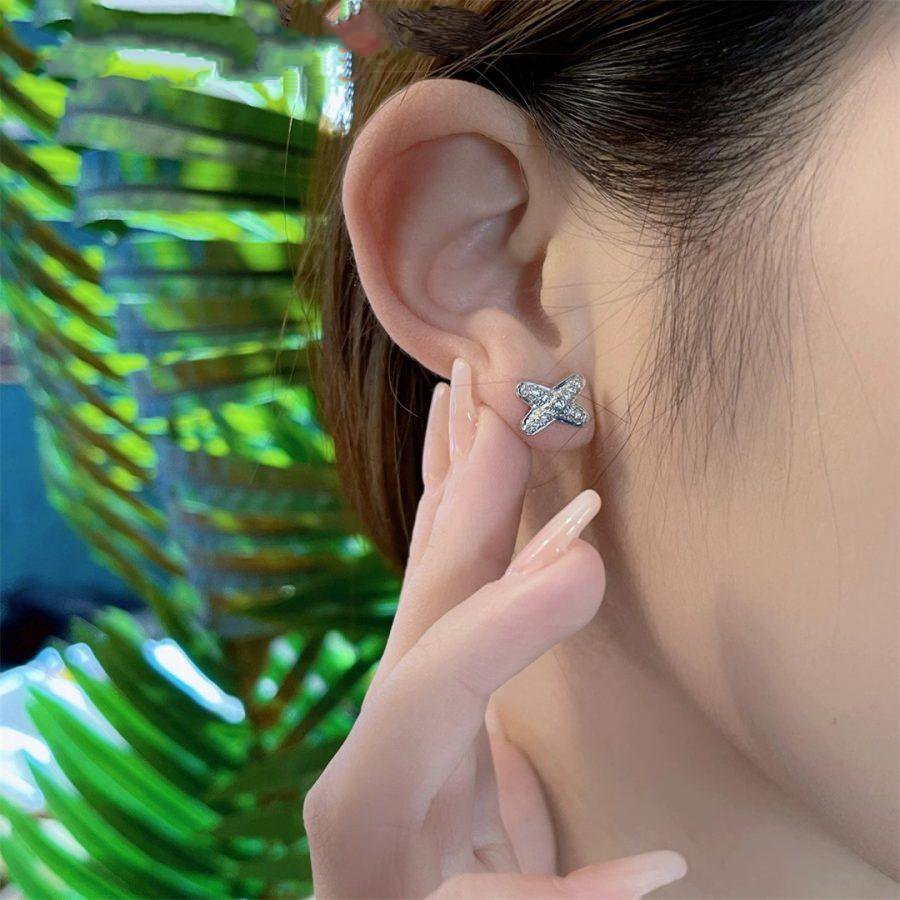 [Eterna Jewels]JEUX DE SILVER DIAMOND EARRINGS
