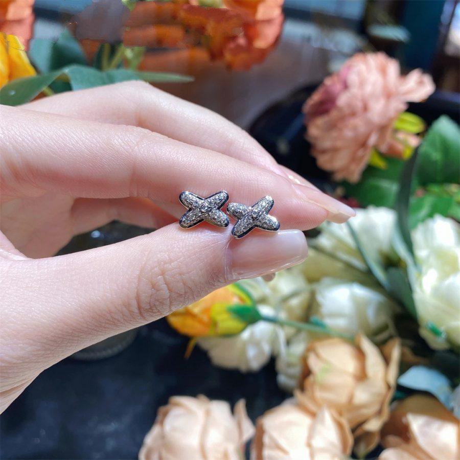 [Eterna Jewels]JEUX DE SILVER DIAMOND EARRINGS
