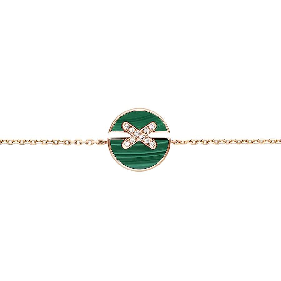 [Eterna Jewels]JEUX DE BRACELET MALACHITE PINK GOLD DIAMONDS