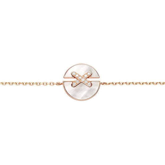 [Eterna Jewels]JEUX DE BRACELET MOP PINK GOLD DIAMONDS