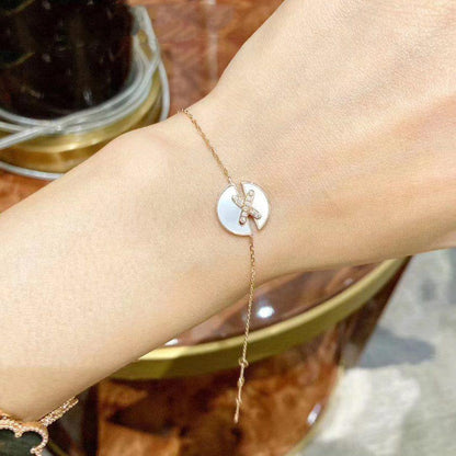 [Eterna Jewels]JEUX DE BRACELET MOP PINK GOLD DIAMONDS