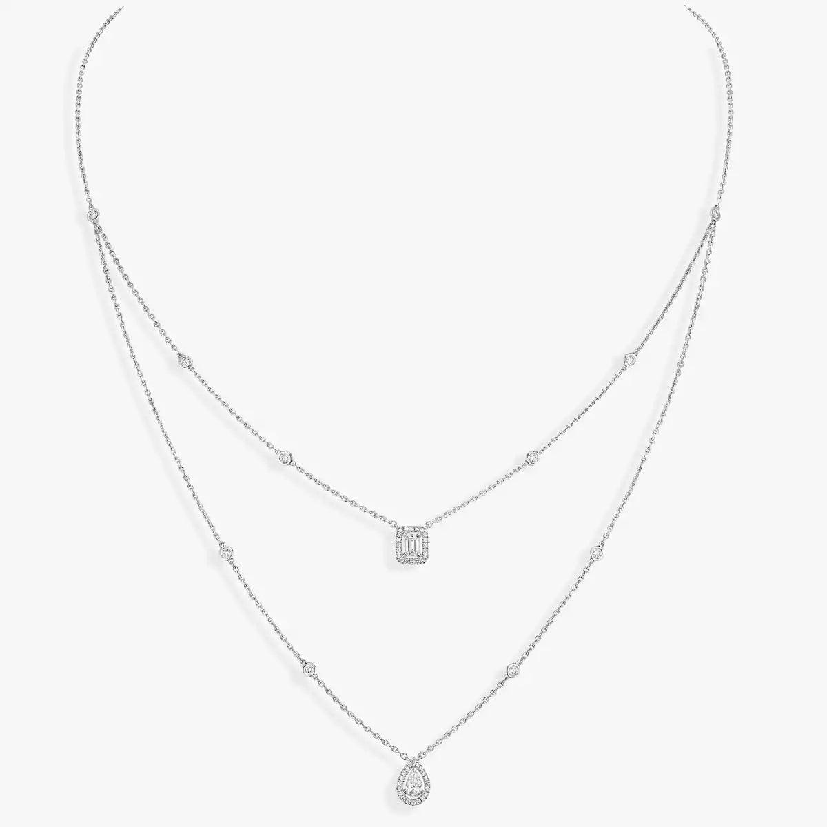 [Eterna Jewels]Diamond Necklace My Twin 2 Rows