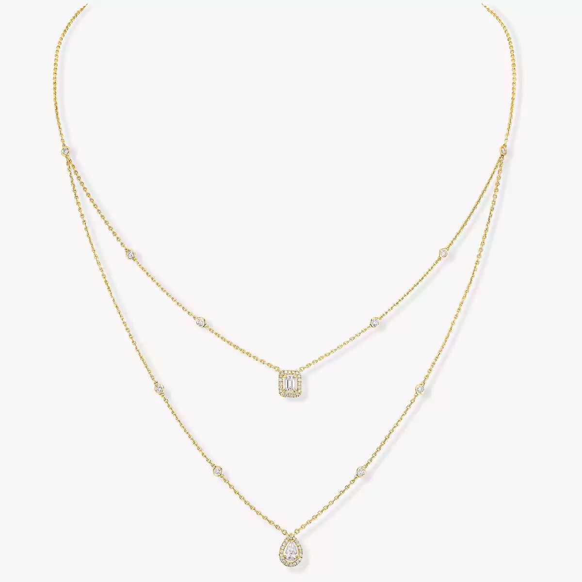 [Eterna Jewels]Diamond Necklace My Twin 2 Rows