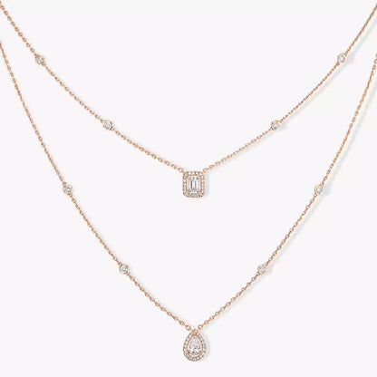 [Eterna Jewels]Diamond Necklace My Twin 2 Rows