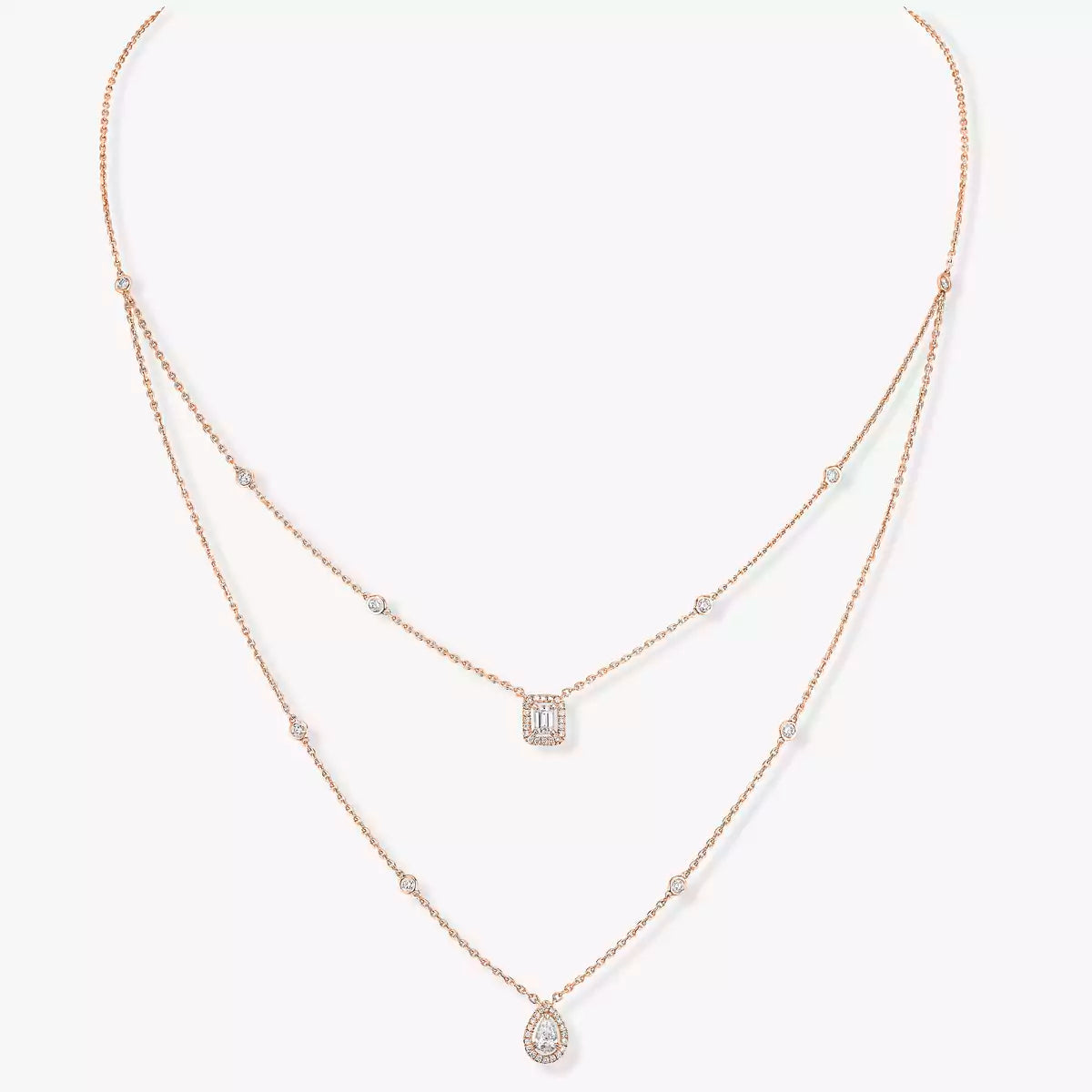 [Eterna Jewels]Diamond Necklace My Twin 2 Rows