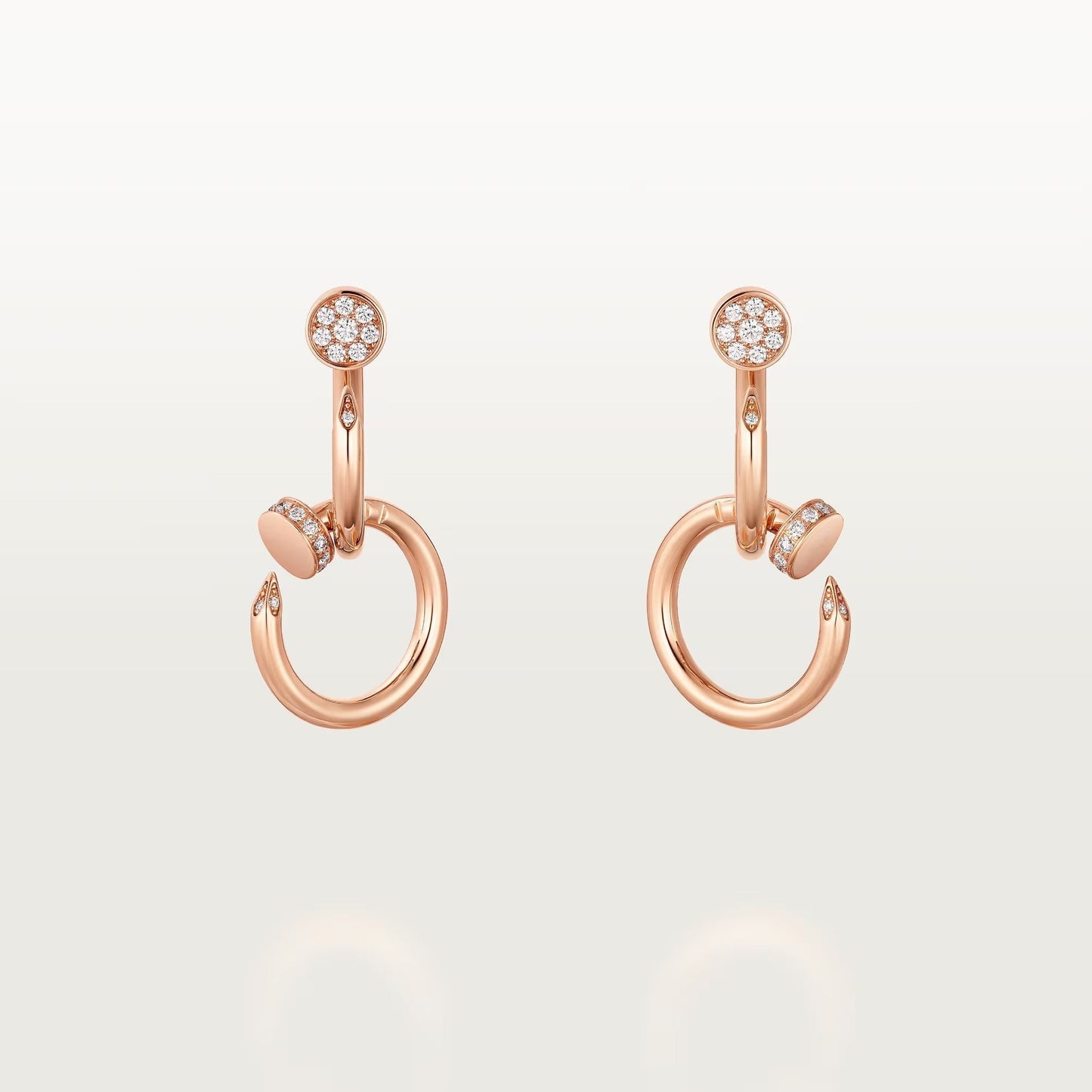 [Eterna Jewels]JUSTE HALF DIAMOND DOUBLE EARRINGS