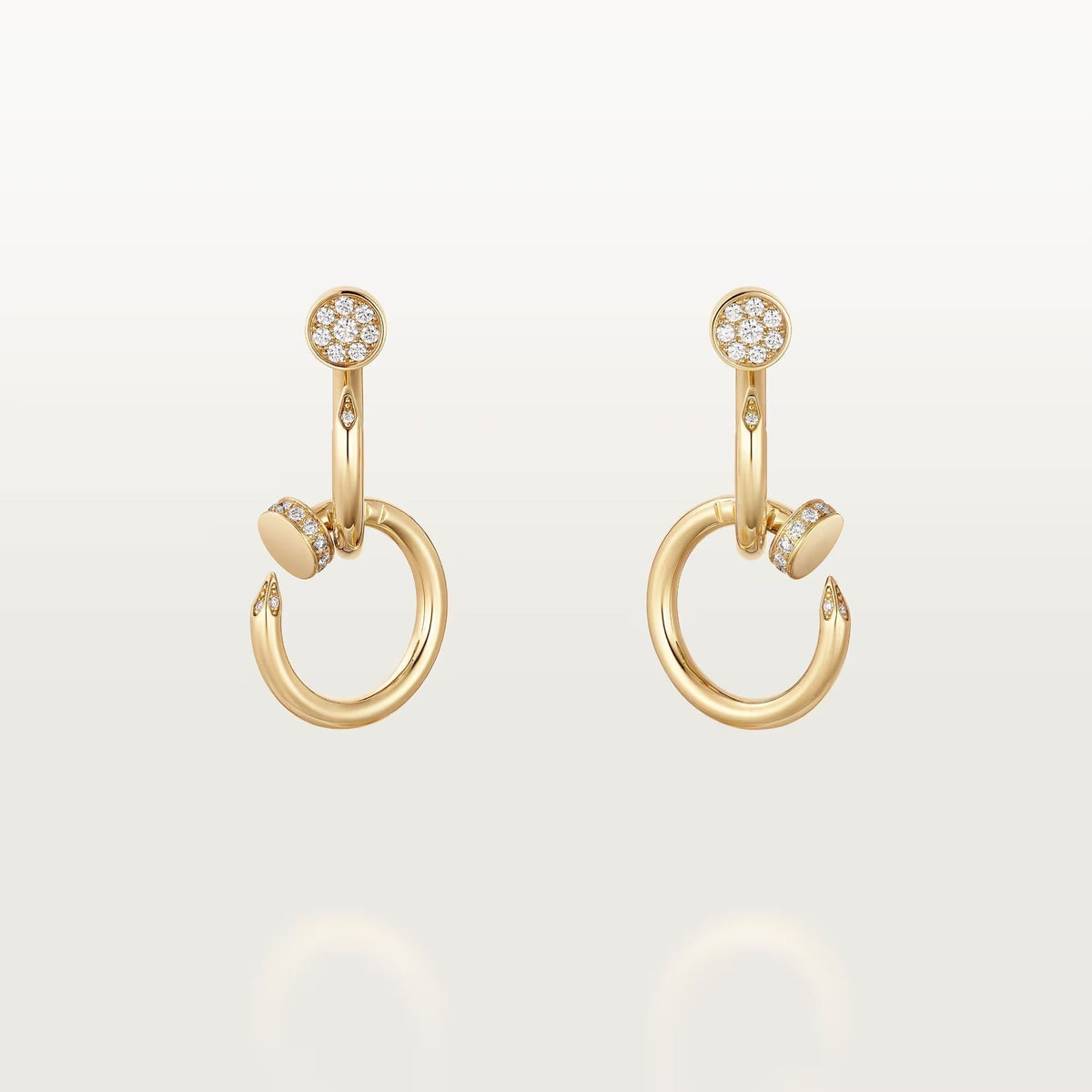 [Eterna Jewels]JUSTE HALF DIAMOND DOUBLE EARRINGS