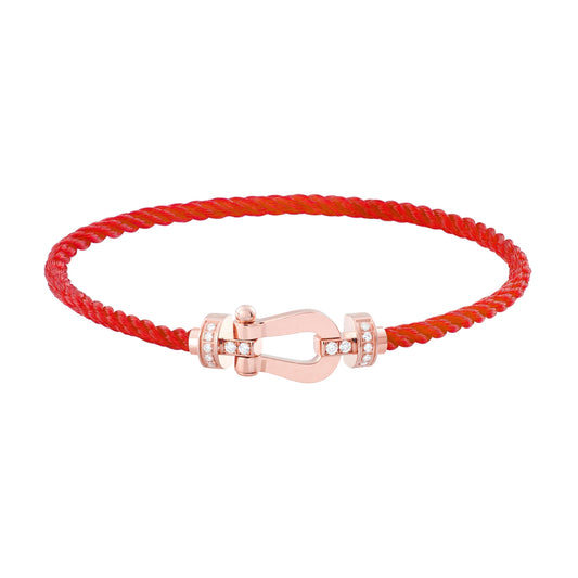 [Eterna Jewels]FORCE 10 HALF DIAMOND PINK GOLD RED CORDERI LARGE AND MEDIUM MODEL