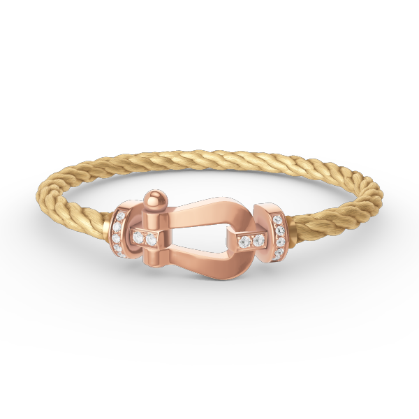[Eterna Jewels]FORCE LARGE HORSESHOE HALF DIAMOND BRACELET ROSE GOLD