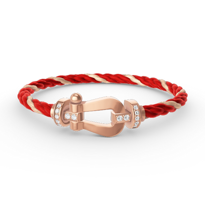 [Eterna Jewels]FORCE LARGE HORSESHOE HALF DIAMOND BRACELET ROSE GOLD