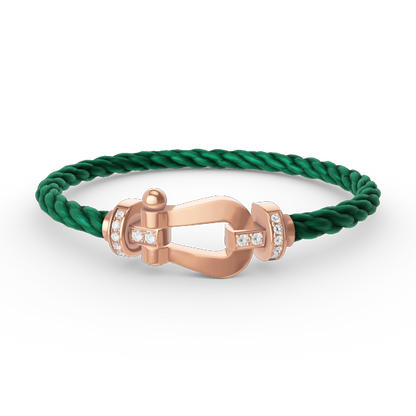 [Eterna Jewels]FORCE LARGE HORSESHOE HALF DIAMOND BRACELET ROSE GOLD
