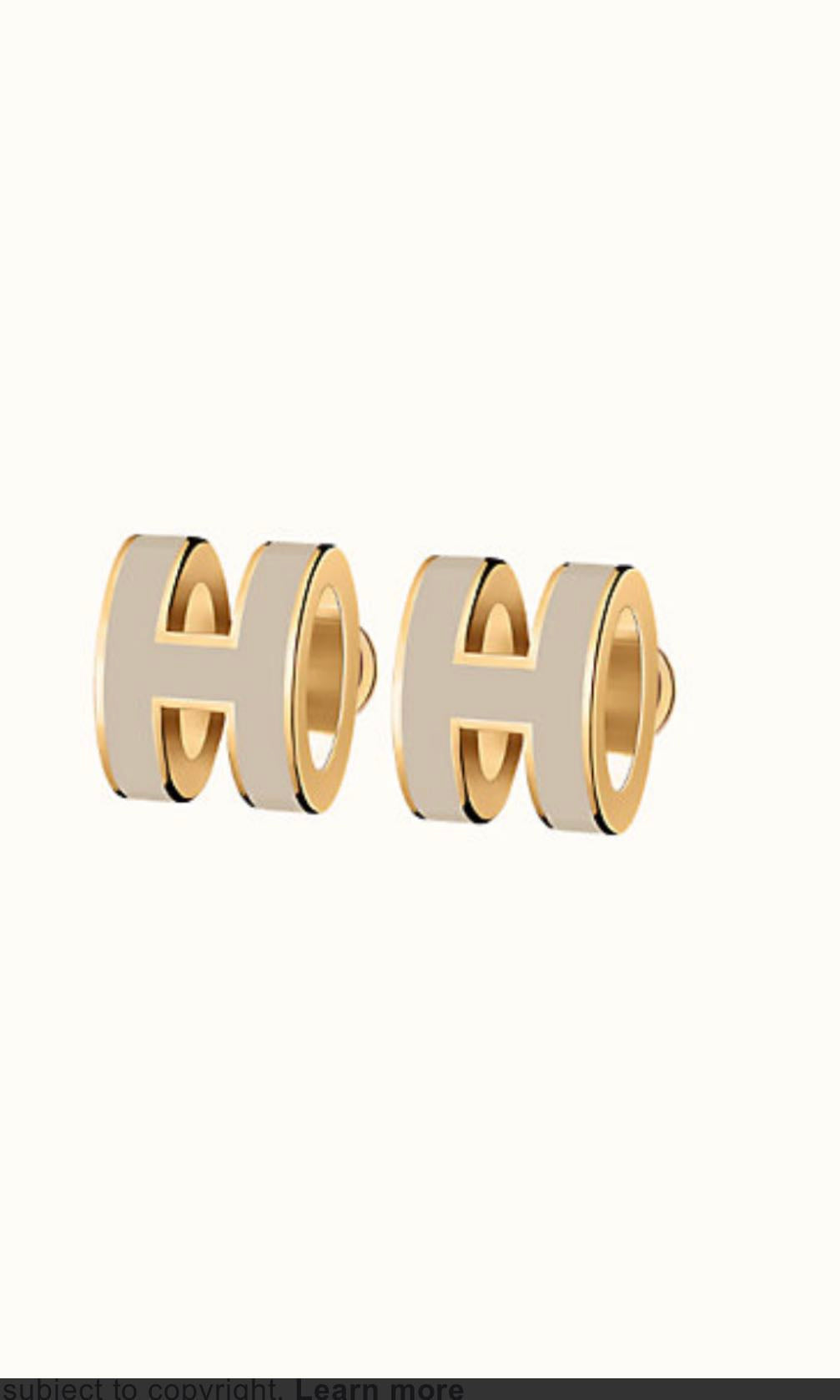 [Eterna Jewels]MINI POP H GOLD EARRINGS GREY
