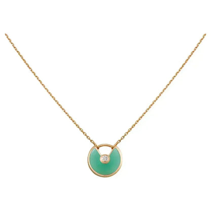 [Eterna Jewels]AMULETTE GOLD MALACHITE NECKLACE