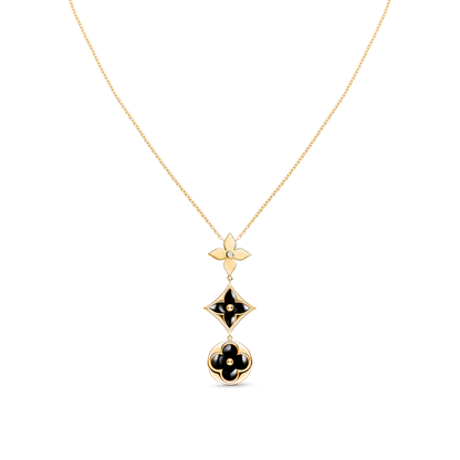 [Eterna Jewels]STAR AND SUN ONYX PINK GOLD NECKLACE