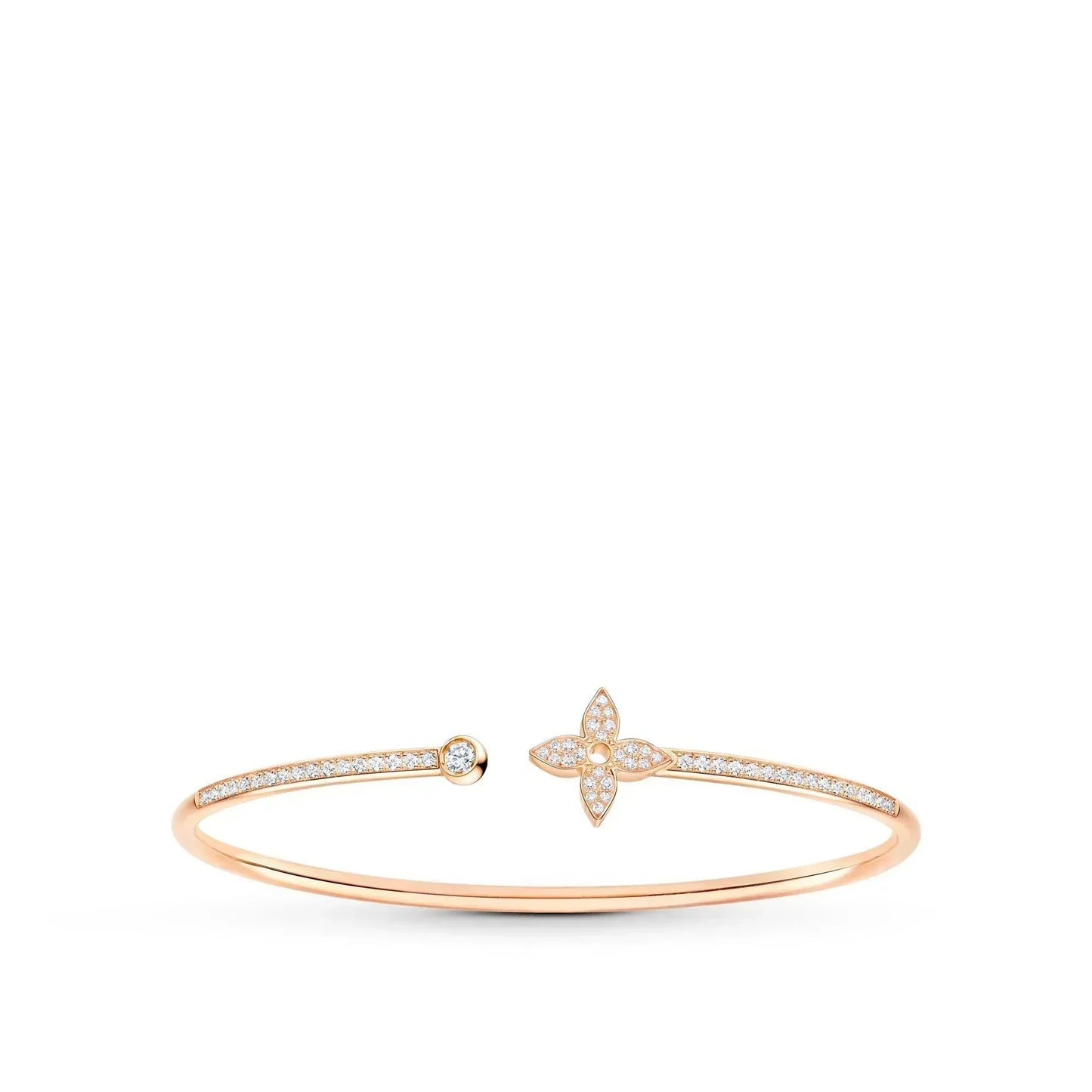 [Eterna Jewels]IDYLLE PINK GOLD OPEN BRACELET DIAMOND PAVED