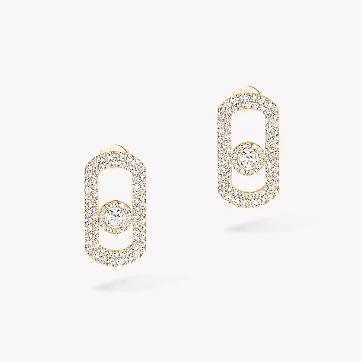 [Eterna Jewels]So Move Pave_-Set Diamond Earrings in Silver