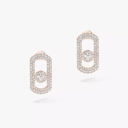 [Eterna Jewels]So Move Pave_-Set Diamond Earrings in Silver