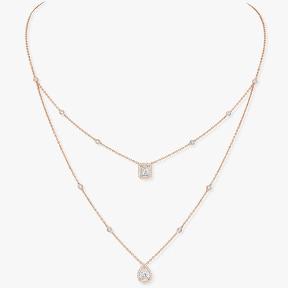 [Eterna Jewels]MY TWIN 2 ROW DIAMOND NECKLACE