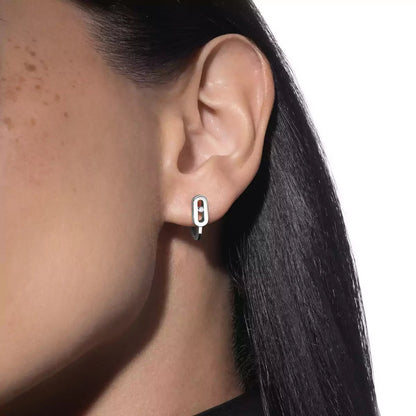 [Eterna Jewels]Diamond Mini Hoop Earrings Move Classique
