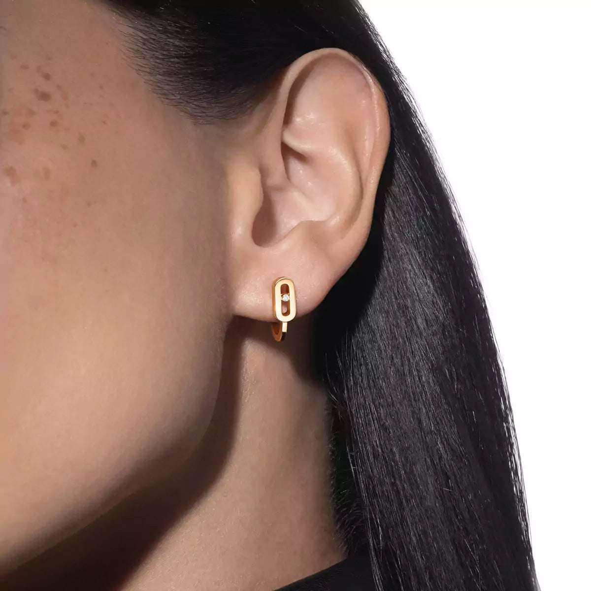 [Eterna Jewels]Diamond Mini Hoop Earrings Move Classique