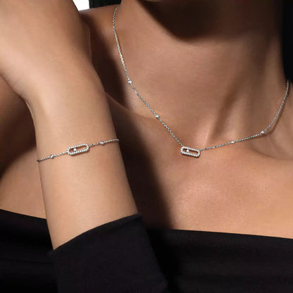 [Eterna Jewels]Diamond Necklace Move Uno