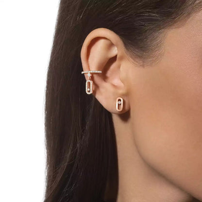 [Eterna Jewels]Move Uno Diamond Stud Earrings