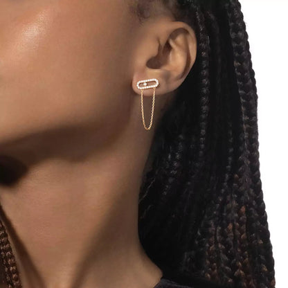 [Eterna Jewels]Move Uno Diamond Earrings