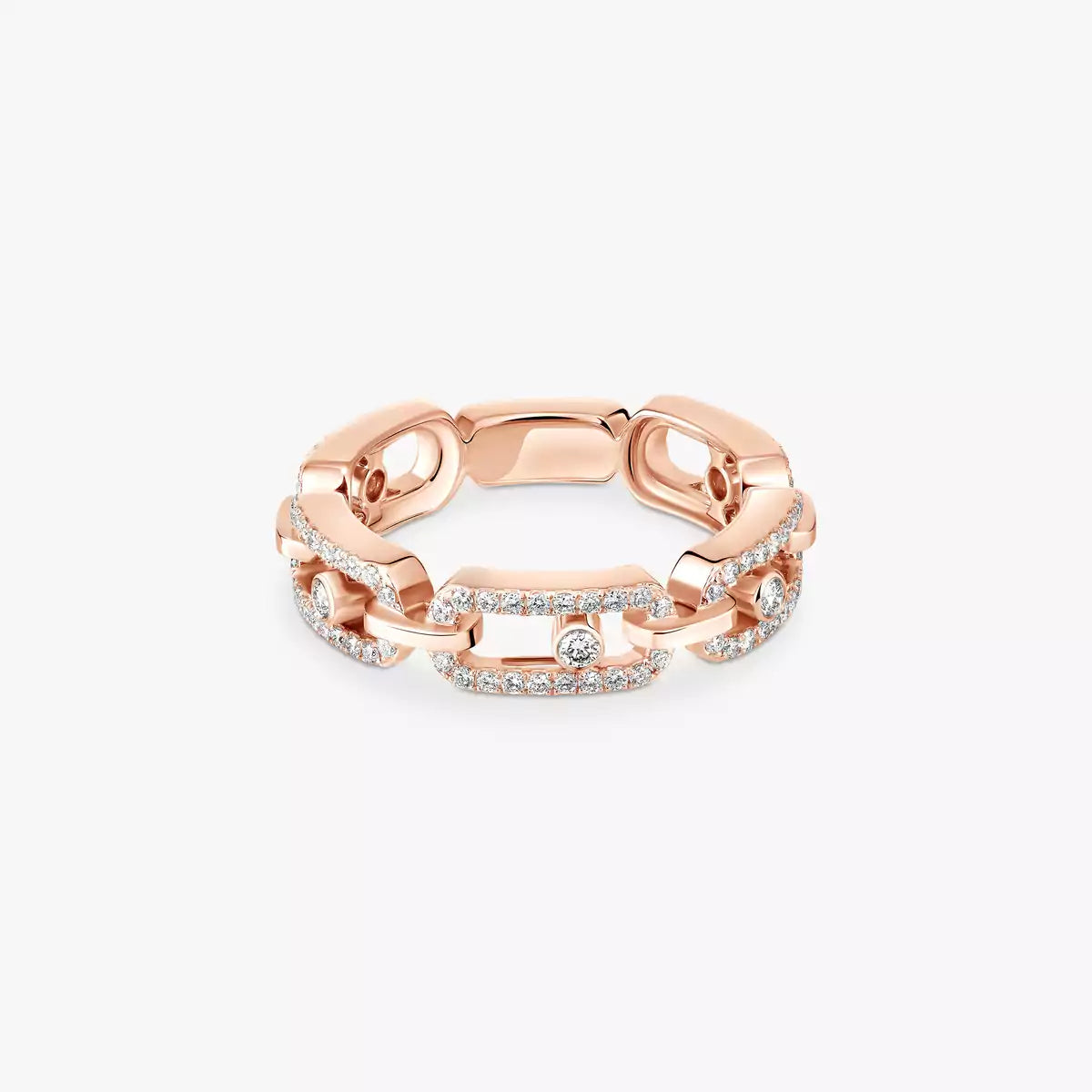 [Eterna Jewels]Move Link Pave_-Set Diamond Ring in Gold