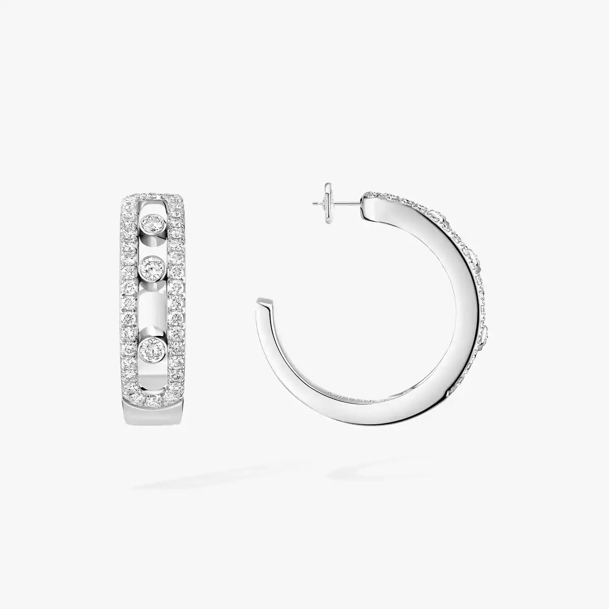 [Eterna Jewels]Diamond Pave_ Hoop Earrings Move