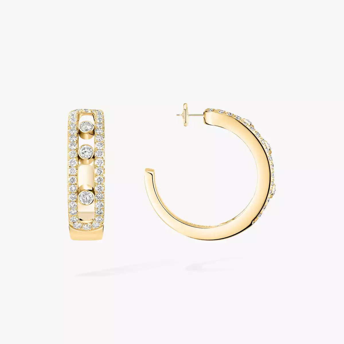 [Eterna Jewels]Diamond Pave_ Hoop Earrings Move