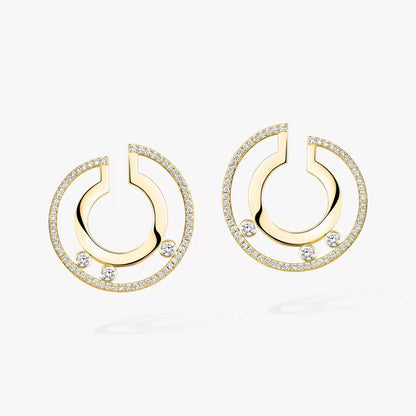 [Eterna Jewels]Move Romane Small Diamond Hoop Earrings