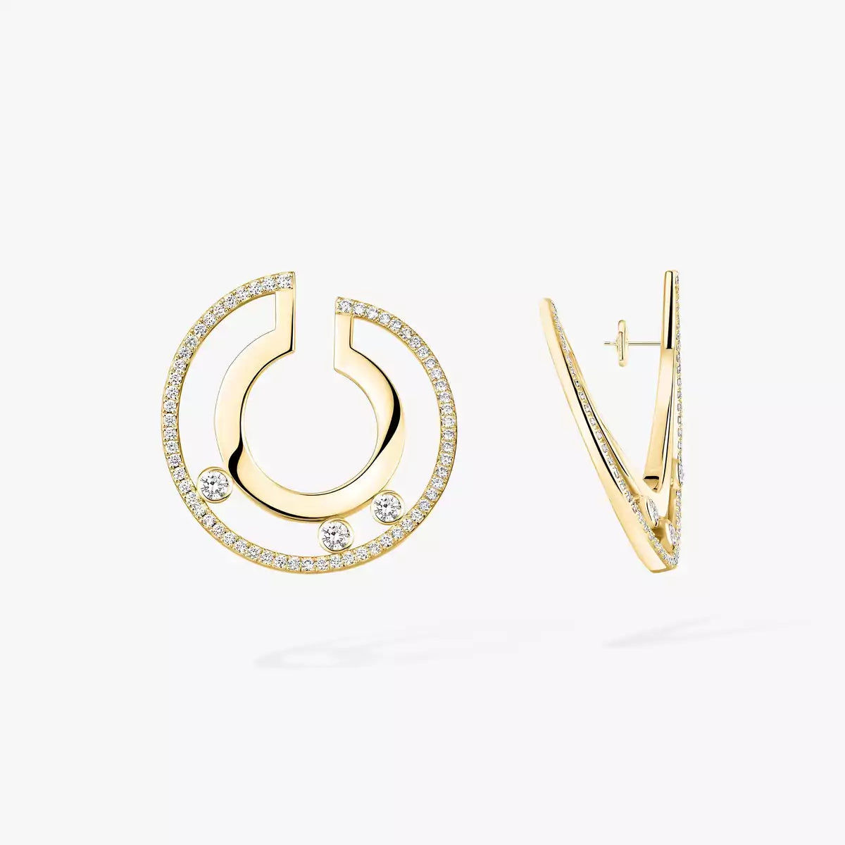 [Eterna Jewels]Move Romane Small Diamond Hoop Earrings