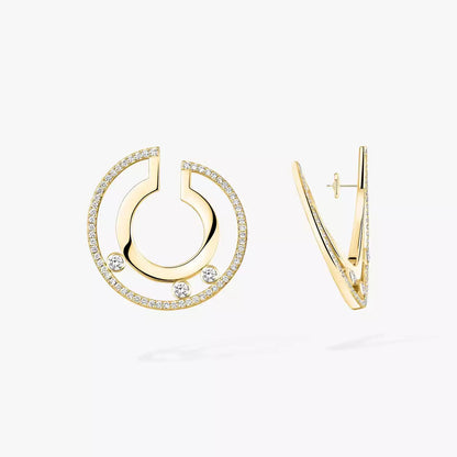 [Eterna Jewels]Move Romane Small Diamond Hoop Earrings