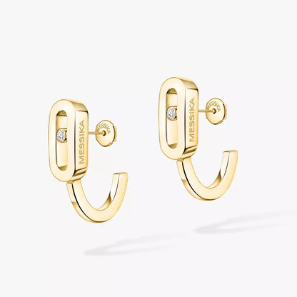 [Eterna Jewels]Diamond Mini Hoop Earrings Move Classique