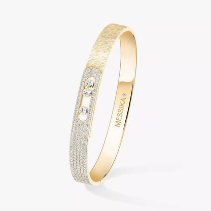 [Eterna Jewels]Move Noa Ciselé half pavé bangle
