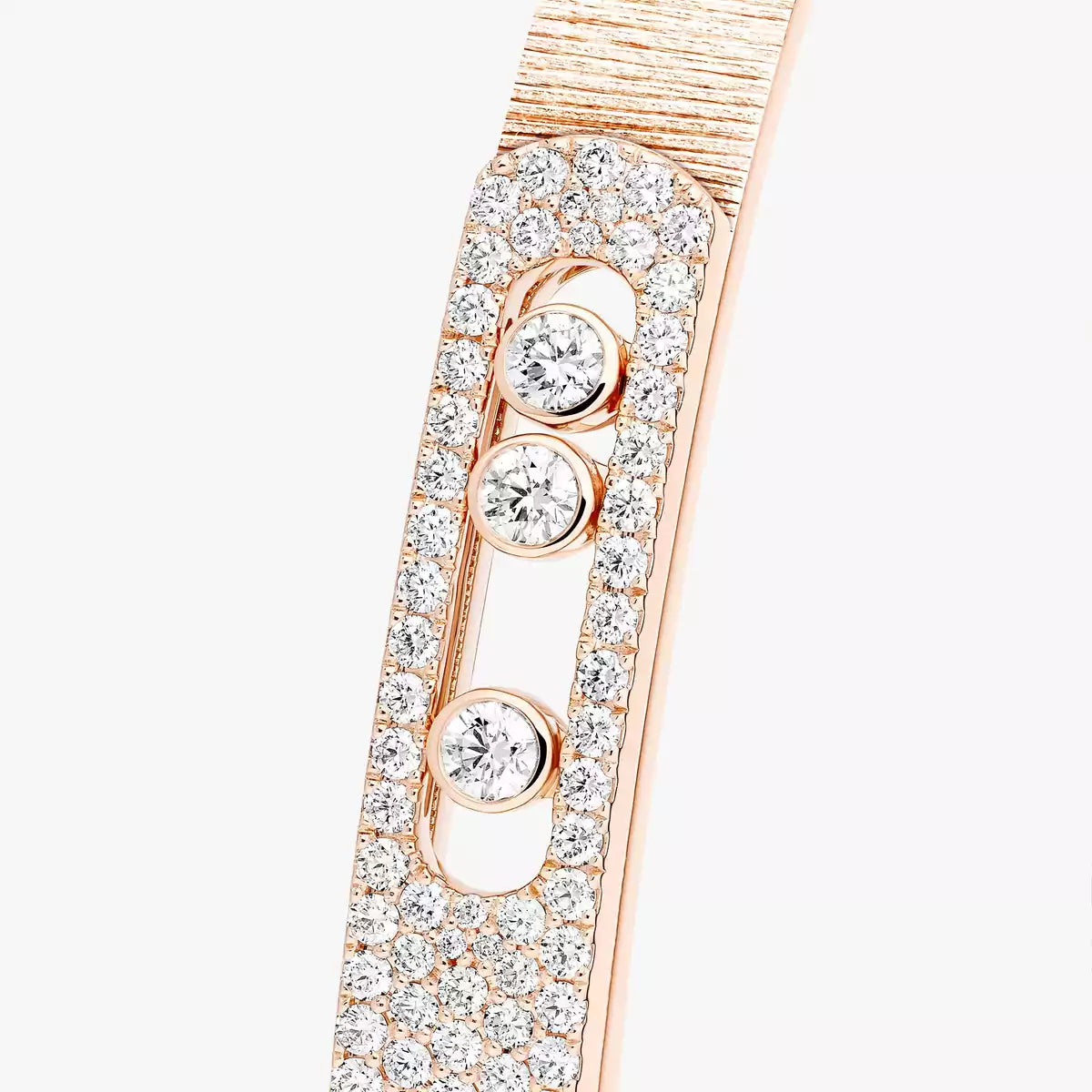 [Eterna Jewels]Move Noa Ciselé half pavé bangle
