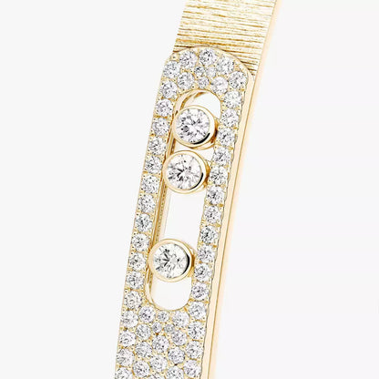 [Eterna Jewels]Move Noa Ciselé half pavé bangle
