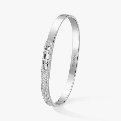 [Eterna Jewels]Move Noa Rose Gold Pavé Diamond Bangle Bracelet