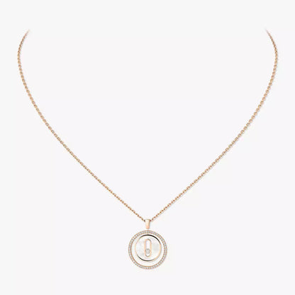 [Eterna Jewels]Lucky Move Diamond Necklace in Rose Gold and White Mother-of-Pearl