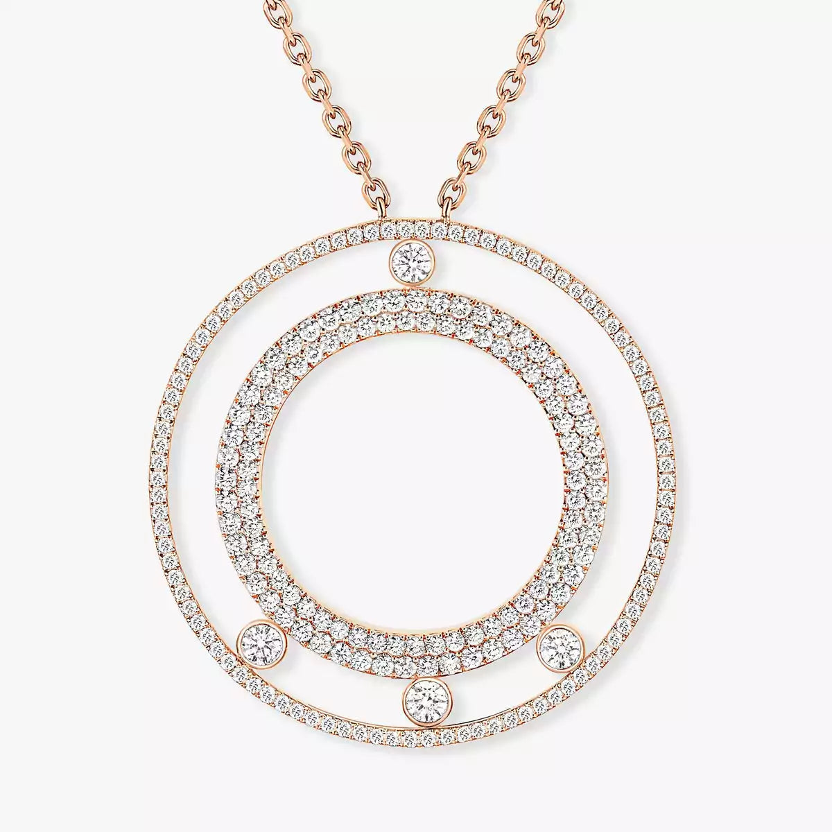[Eterna Jewels]Move Romane Long Pave_-Set Diamond Necklace