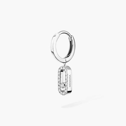 [Eterna Jewels]Move Uno Single Diamond Hoop Earring