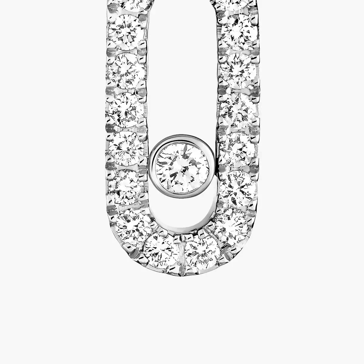 [Eterna Jewels]Move Uno Single Diamond Hoop Earring