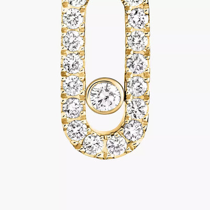 [Eterna Jewels]Move Uno Single Diamond Hoop Earring