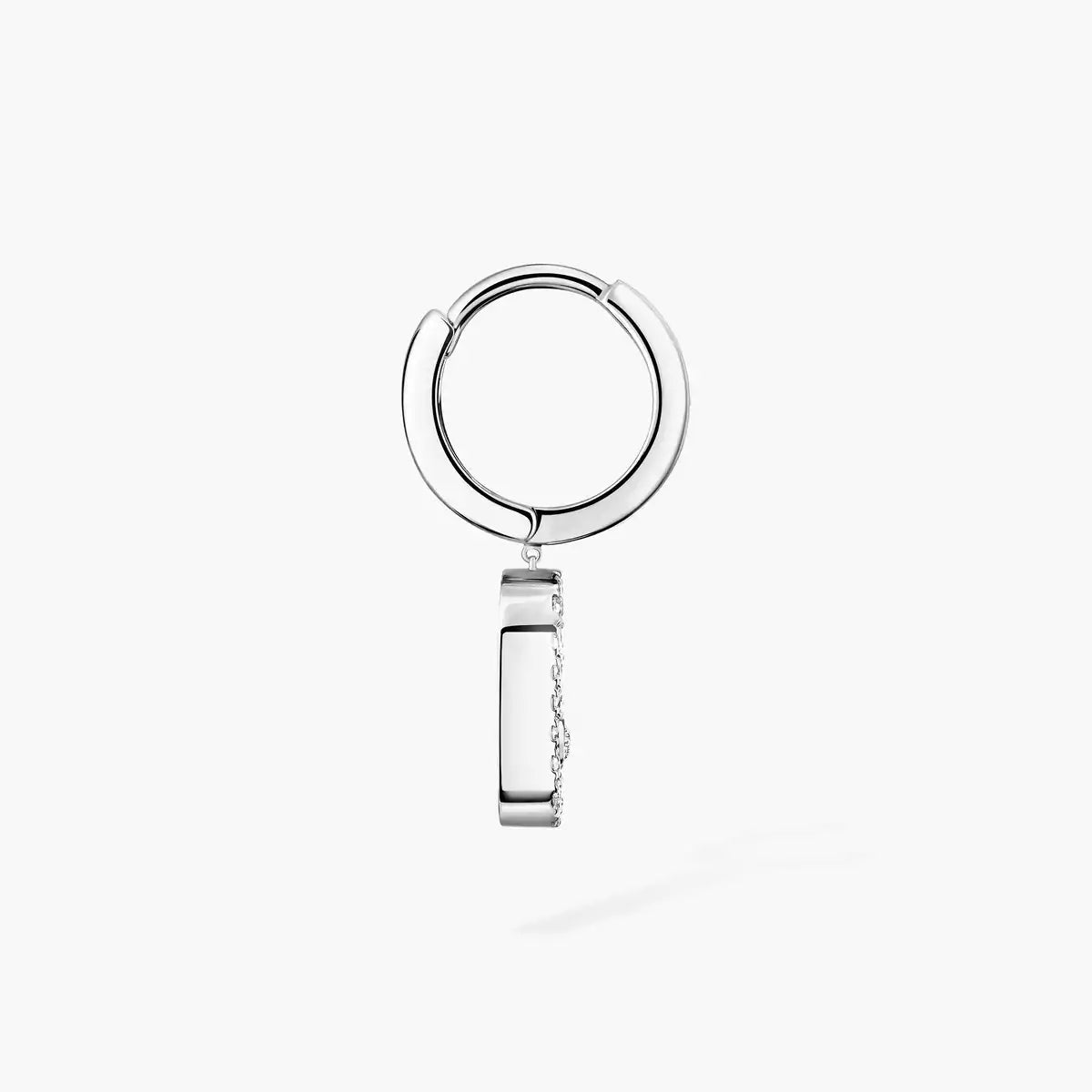[Eterna Jewels]Move Uno Single Diamond Hoop Earring