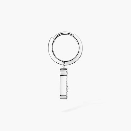 [Eterna Jewels]Move Uno Single Diamond Hoop Earring