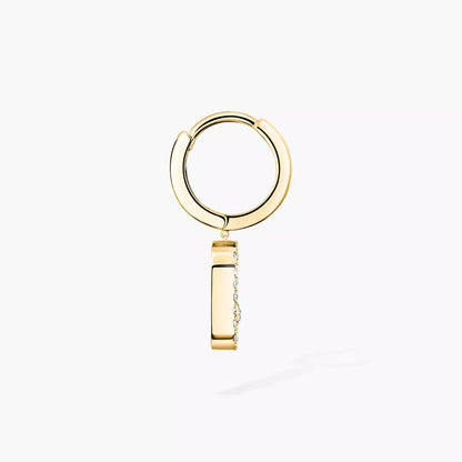 [Eterna Jewels]Move Uno Single Diamond Hoop Earring