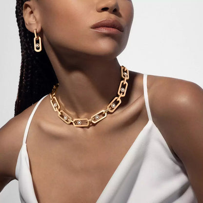 [Eterna Jewels]So Move XL Diamond Pendant Earrings